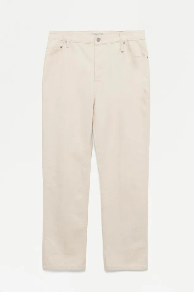 Men Pants and Bottoms Jonathan Simkhai Judson Jeans Ecru Cream Straight Leg Jeans