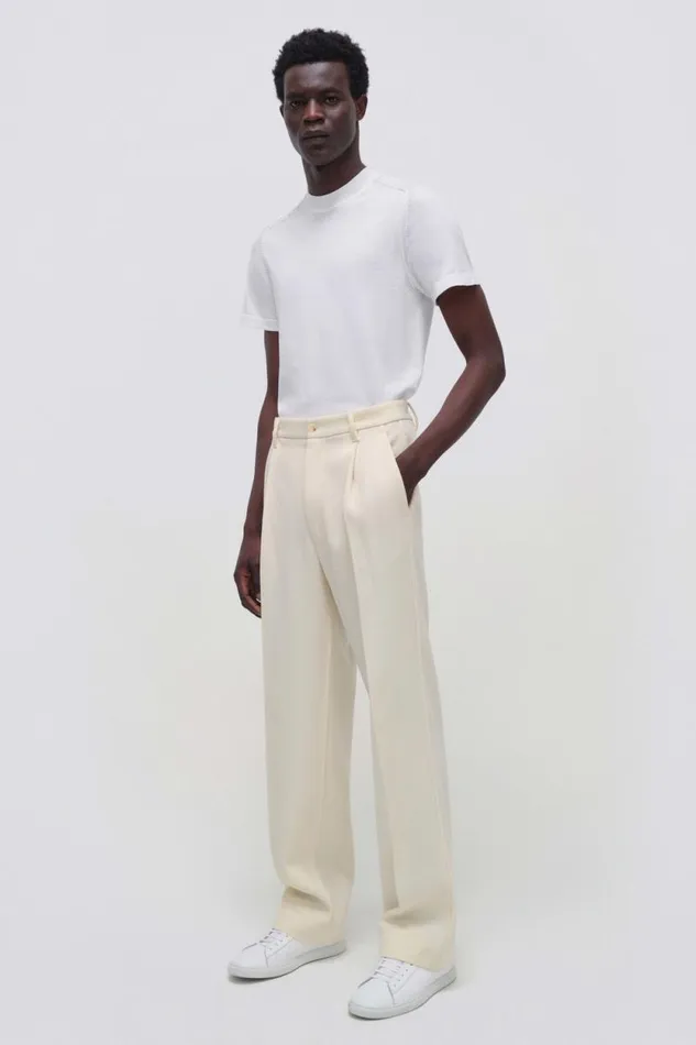 Men Pants and Bottoms Jonathan Simkhai Kane Pants Beige Pleated Pants Men Pants and Bottoms Jonathan Simkhai Kane Pants Beige Pleated Pants