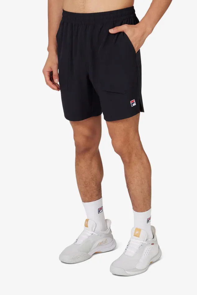 Men Pants and Shorts Fila Woven Court Short 002 Black
