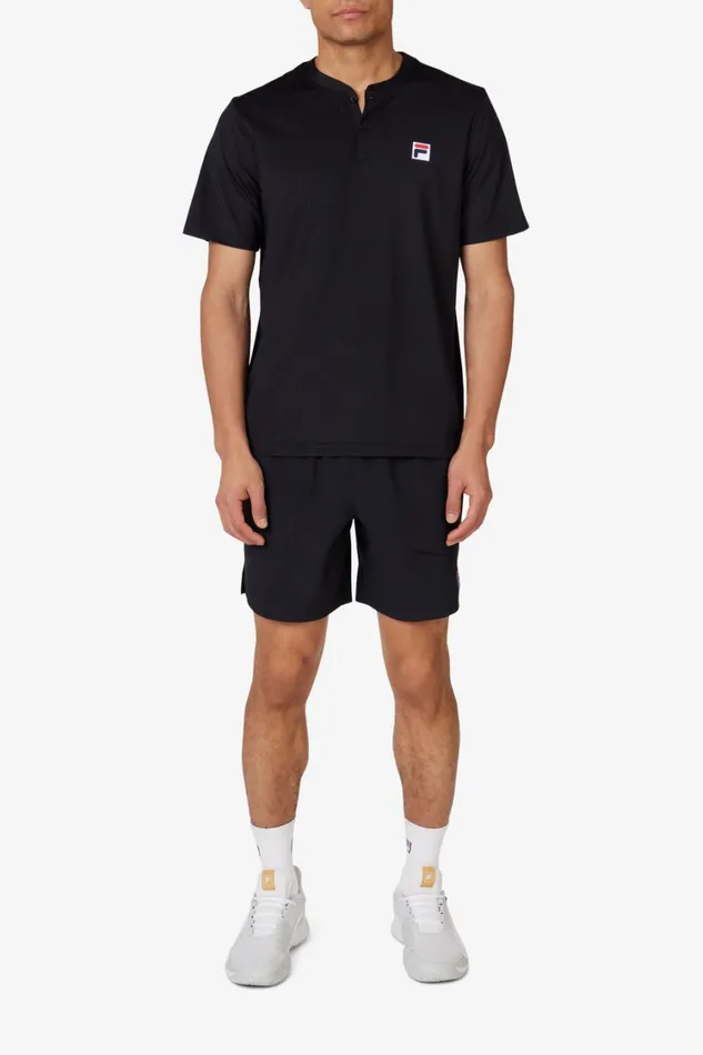 Men Pants and Shorts Fila Woven Court Short 002 Black