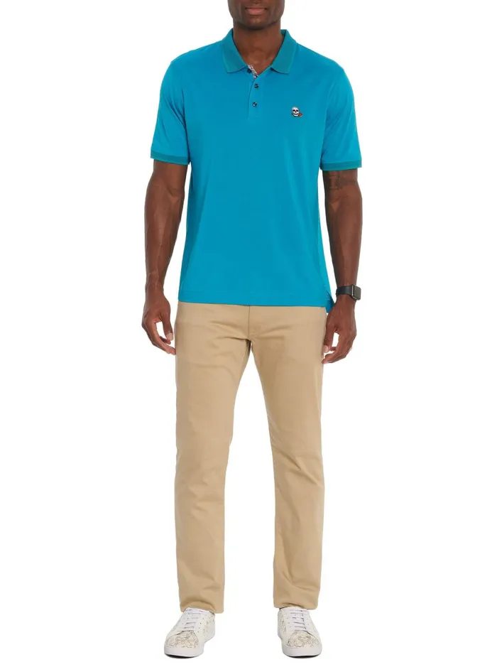 Men Polos and TShirts Robert Graham ARCHIE POLO Black