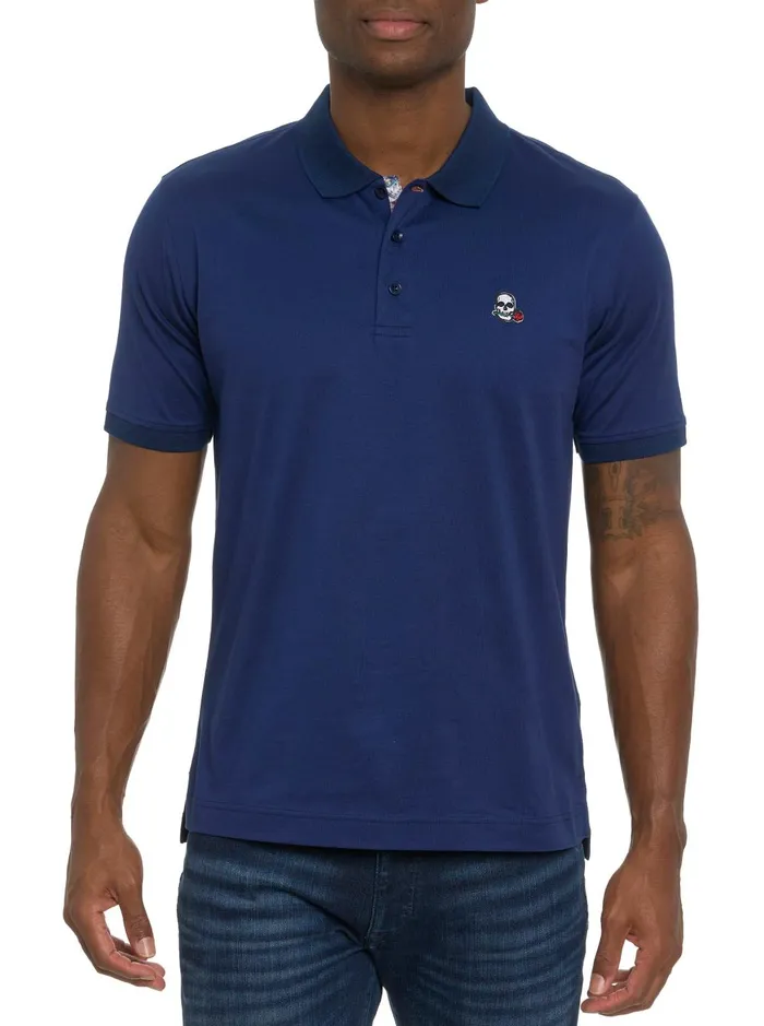 Men Polos and TShirts Robert Graham ARCHIE POLO Black