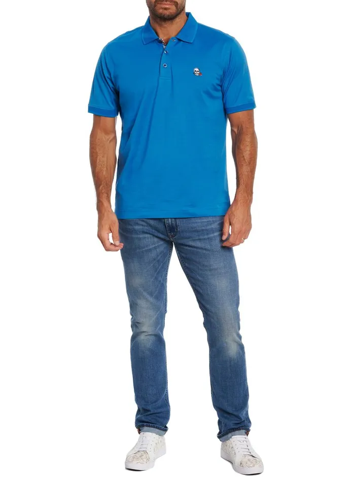 Men Polos and TShirts Robert Graham ARCHIE POLO Black