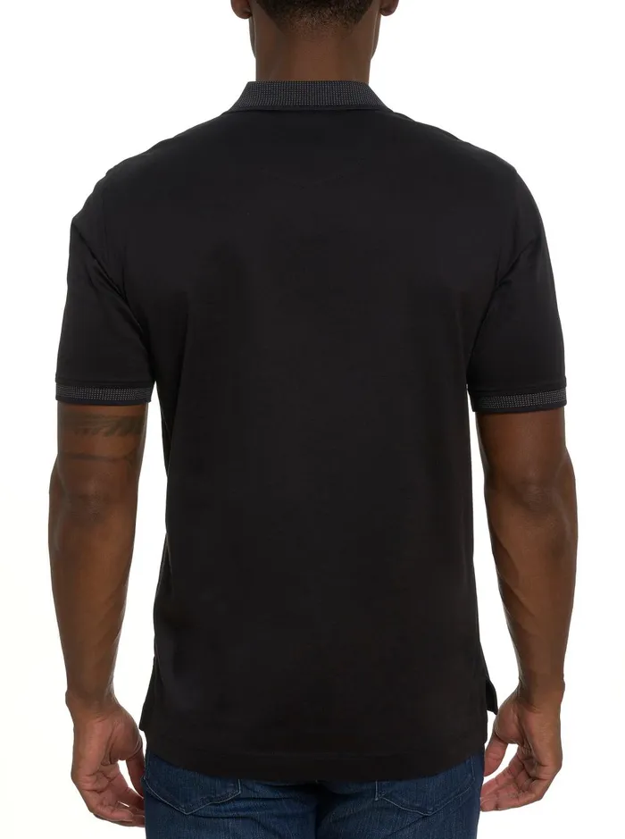 Men Polos and TShirts Robert Graham ARCHIE POLO Black