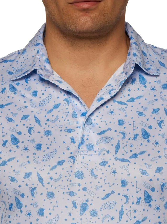 Men Polos and TShirts Robert Graham ASTERIOD PERFORMANCE POLO Seafoam