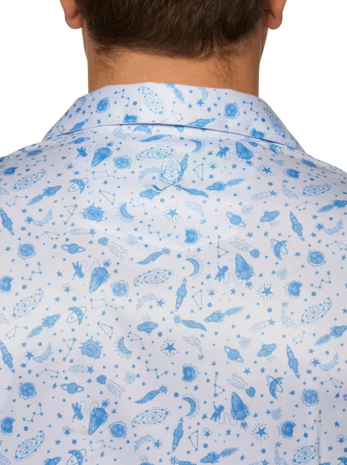 Men Polos and TShirts Robert Graham ASTERIOD PERFORMANCE POLO Seafoam