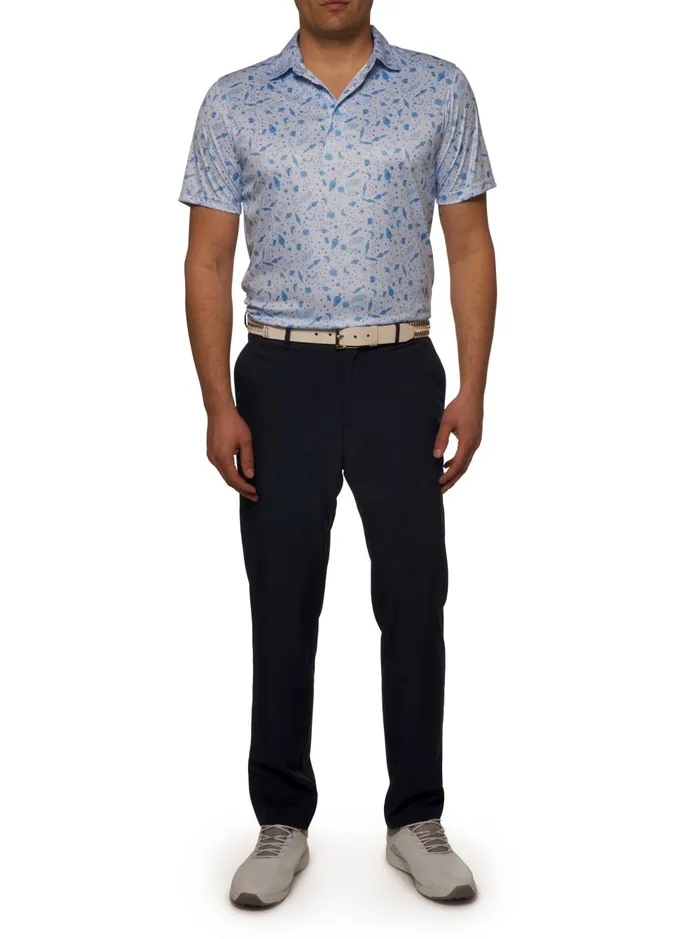 Men Polos and TShirts Robert Graham ASTERIOD PERFORMANCE POLO Seafoam