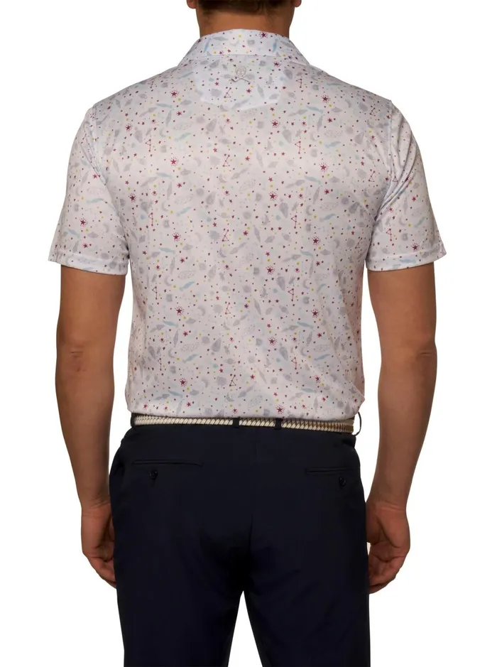 Men Polos and TShirts Robert Graham ASTERIOD PERFORMANCE POLO Seafoam