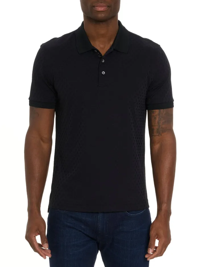 Men Polos and TShirts Robert Graham ELIAS POLO Black