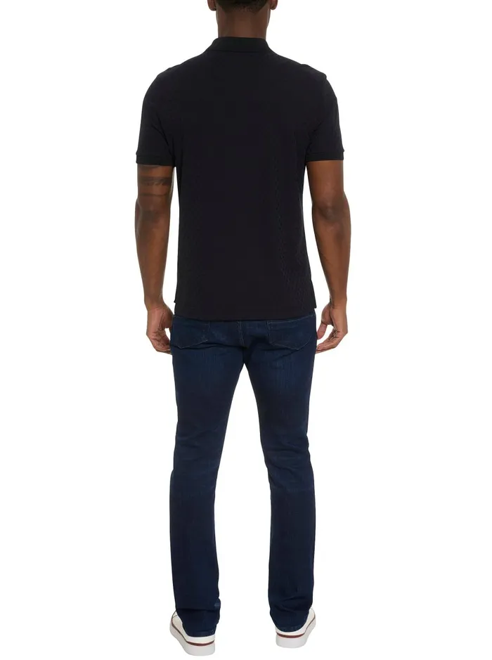 Men Polos and TShirts Robert Graham ELIAS POLO Black