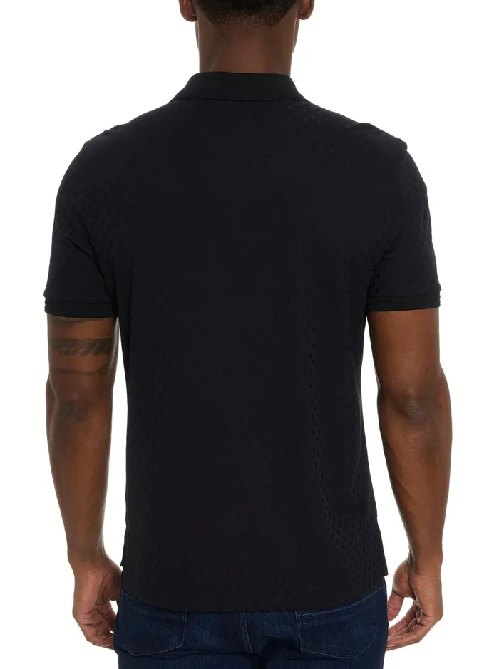 Men Polos and TShirts Robert Graham ELIAS POLO Black