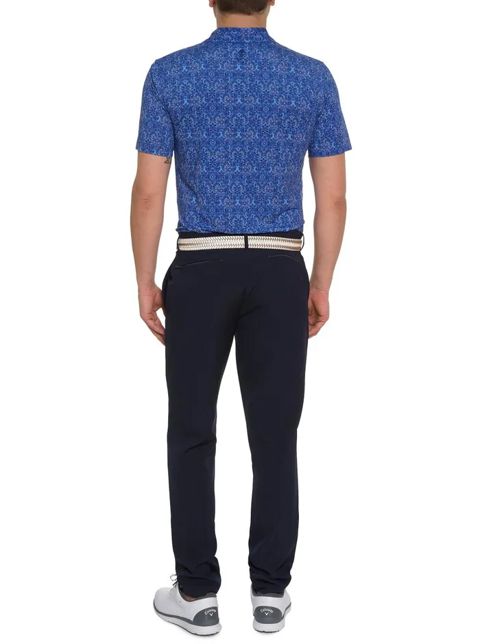 Men Polos and TShirts Robert Graham MEDALLION TILES PERFORMANCE POLO Navy