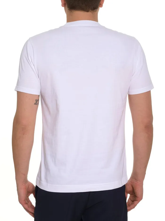 Men Polos and TShirts Robert Graham PAINT SKULL GRAPHIC TSHIRT White