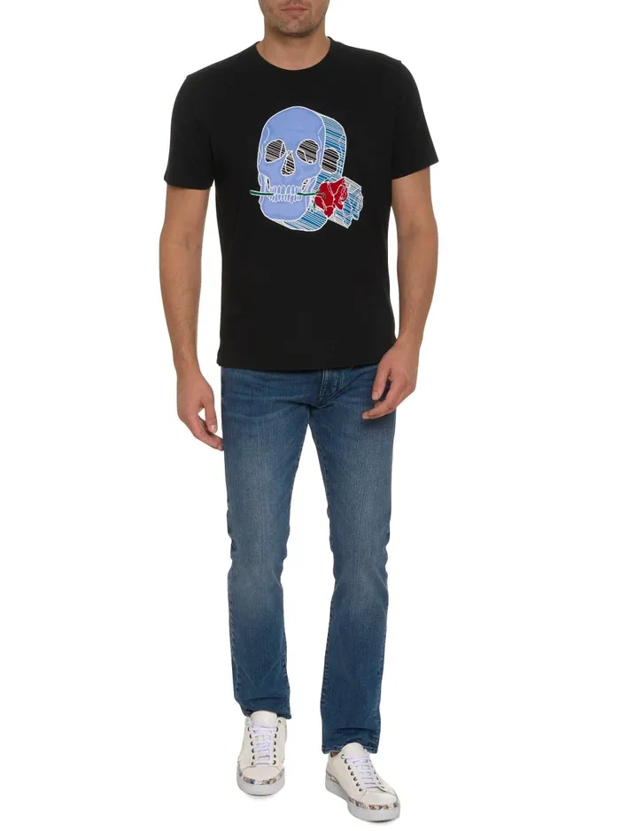 Men Polos and TShirts Robert Graham ROSELAND GRAPHIC TSHIRT Black