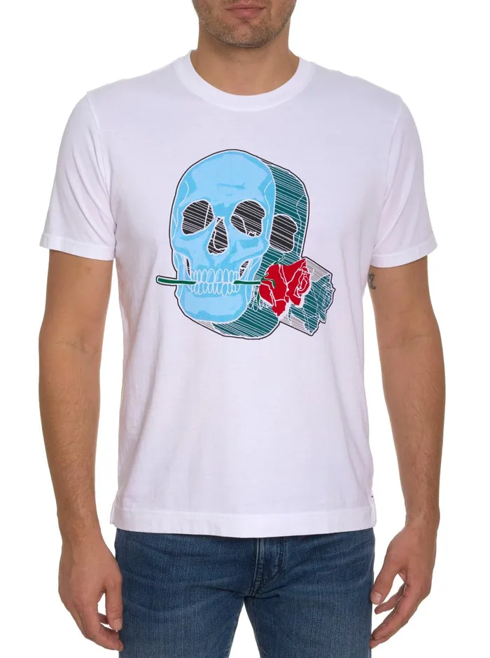 Men Polos and TShirts Robert Graham ROSELAND GRAPHIC TSHIRT Black