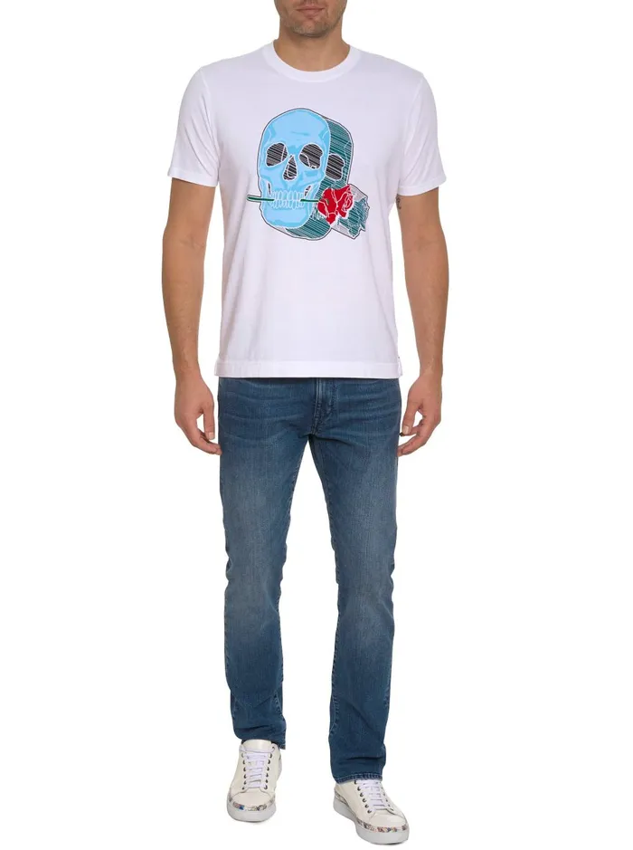 Men Polos and TShirts Robert Graham ROSELAND GRAPHIC TSHIRT Black