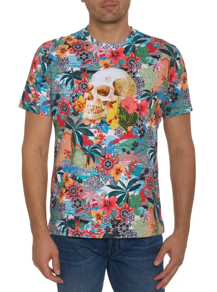 Men Polos and TShirts Robert Graham TROPICAL SKULL GRAPHIC TSHIRT Multi