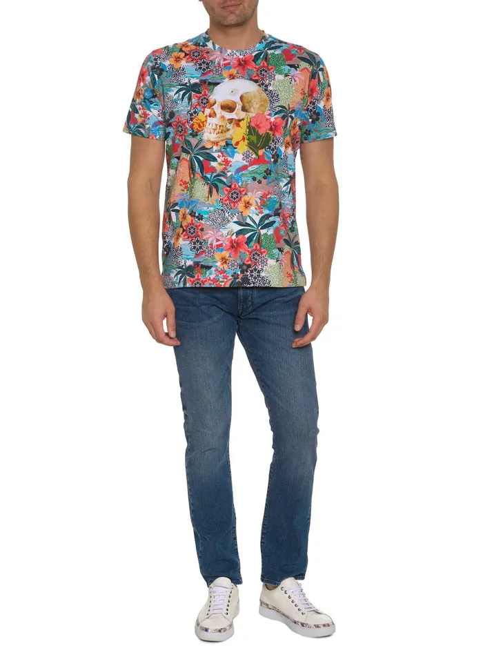 Men Polos and TShirts Robert Graham TROPICAL SKULL GRAPHIC TSHIRT Multi