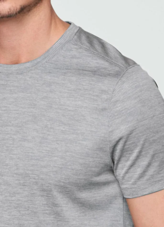 Men Prime Waffle Workout Tee Grey RBX Active TShirts