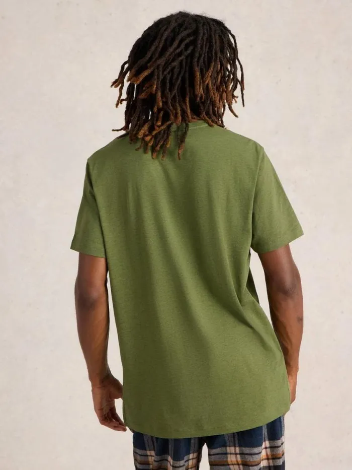 Men Racing Home Graphic Tee Green Print White Stuff Loungewear