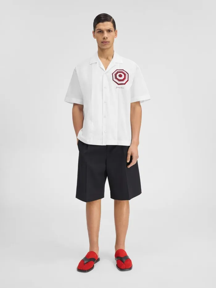 Men Shirts JACQUEMUS The Parasol Shirt Print Red Parasol