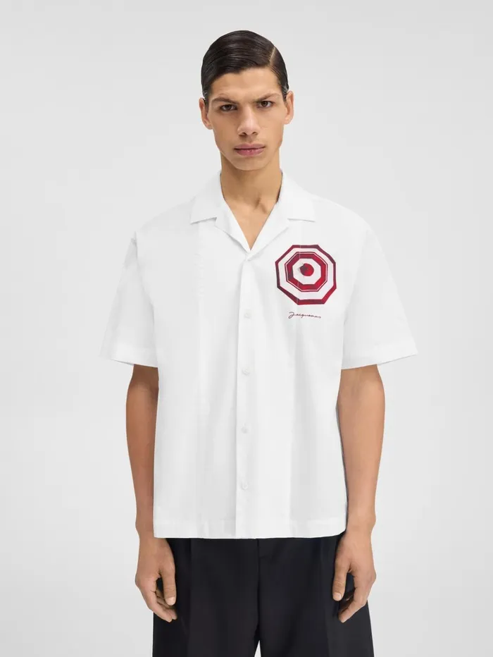 Men Shirts JACQUEMUS The Parasol Shirt Print Red Parasol