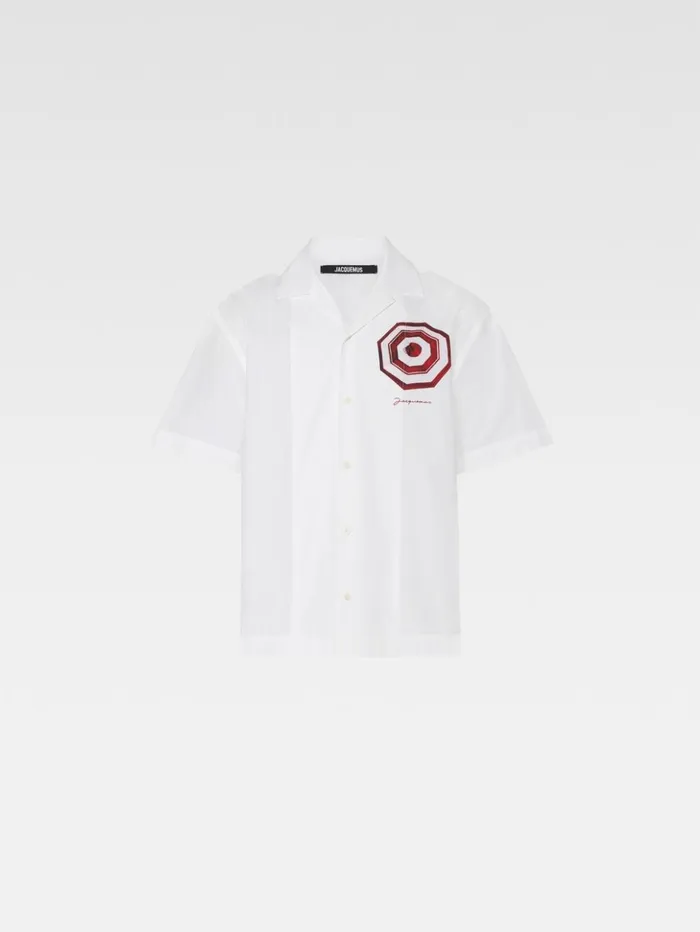 Men Shirts JACQUEMUS The Parasol Shirt Print Red Parasol