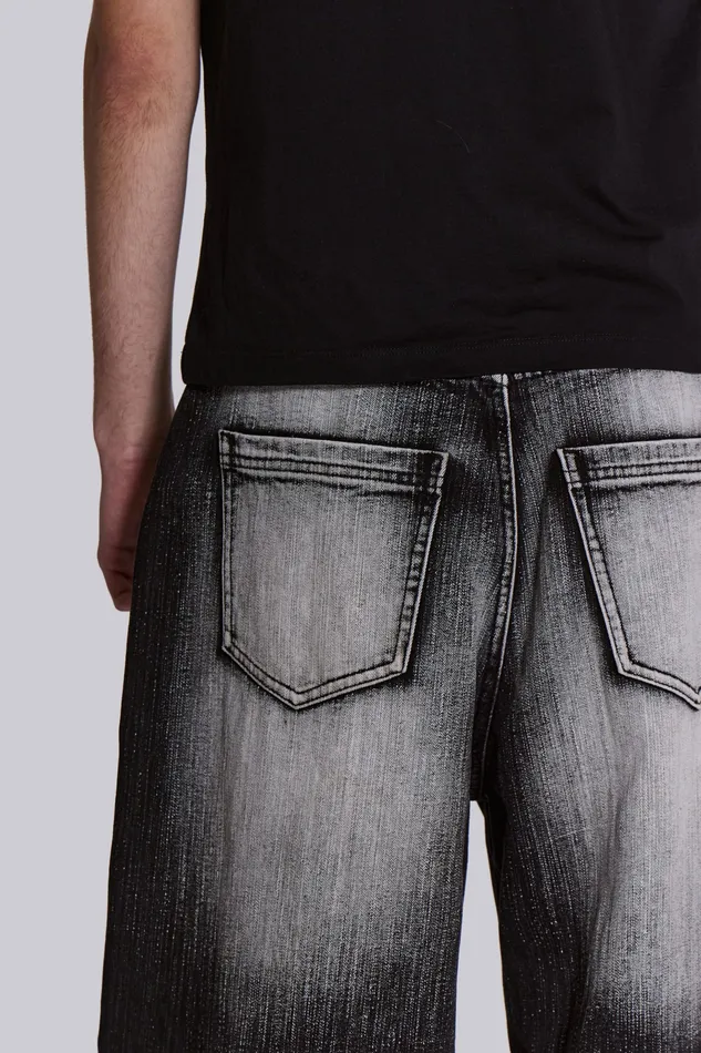 Men Shop Black White Wash XL Colossus Jeans Bestsellers Jaded London