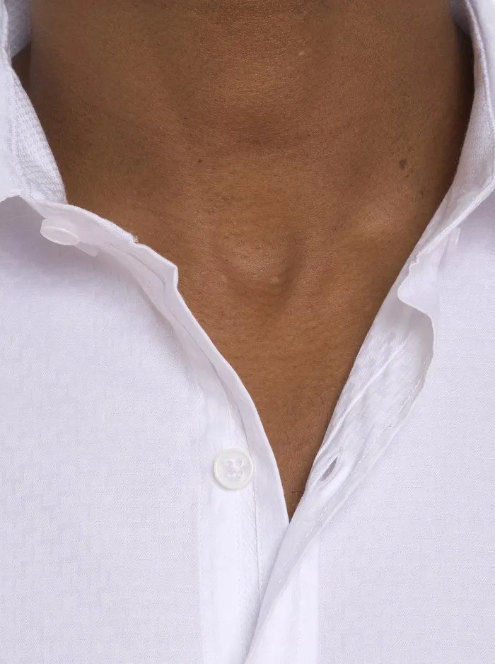 Men Short Sleeve Button Down Shirts Robert Graham DIAMOND BAR SHORT SLEEVE BUTTON DOWN SHIRT White