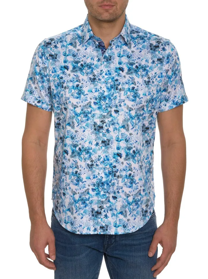 Men Short Sleeve Button Down Shirts Robert Graham THE LOWELL SHORT SLEEVE BUTTON DOWN SHIRT Teal Men Short Sleeve Button Down Shirts Robert Graham THE LOWELL SHORT SLEEVE BUTTON DOWN SHIRT Teal
