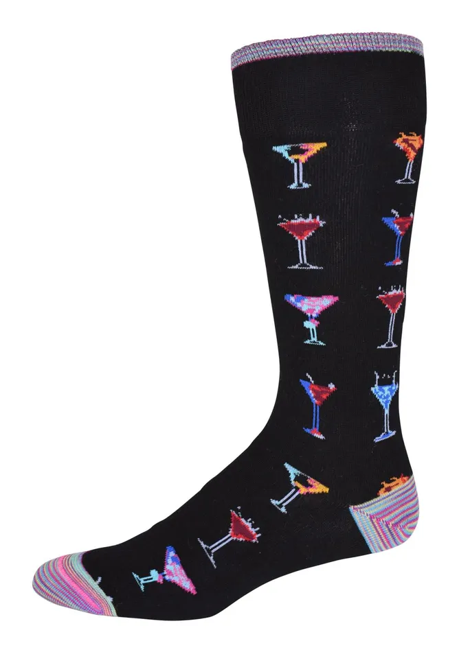 Men Socks Robert Graham THE MARTINI SOCKS Black