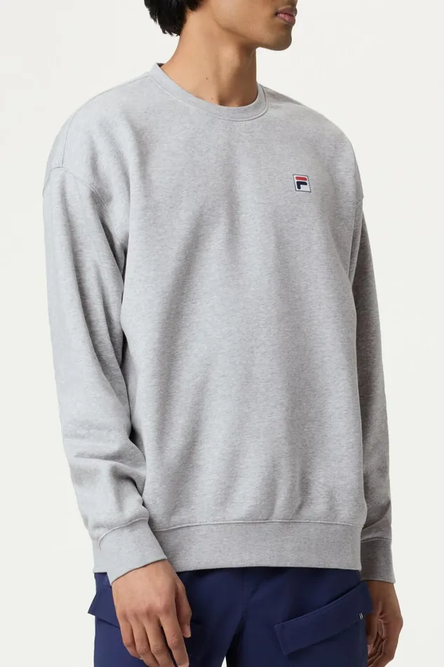 Men Sweatshirts and Hoodies Fila Classic Relaxed Sweatshirt 050 Grey Heather Men Sweatshirts and Hoodies Fila Classic Relaxed Sweatshirt 050 Grey Heather