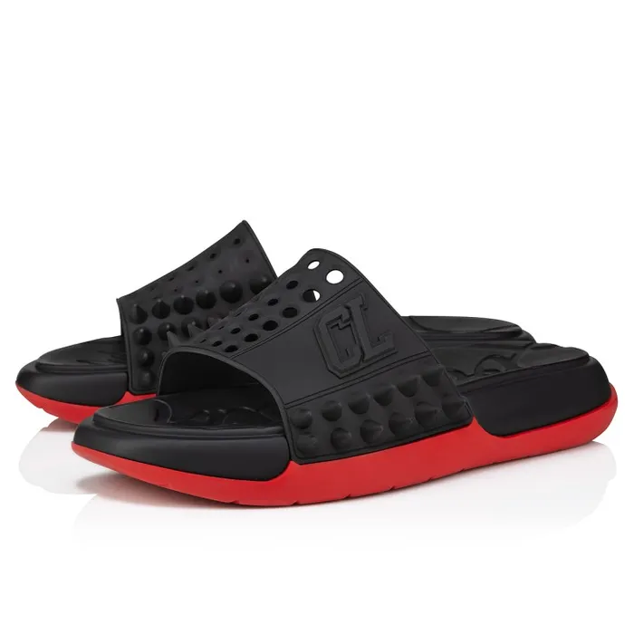Men Take It Easy Mules 8211 Rubber 8211 Black Christian Louboutin Sandals and Espadrilles