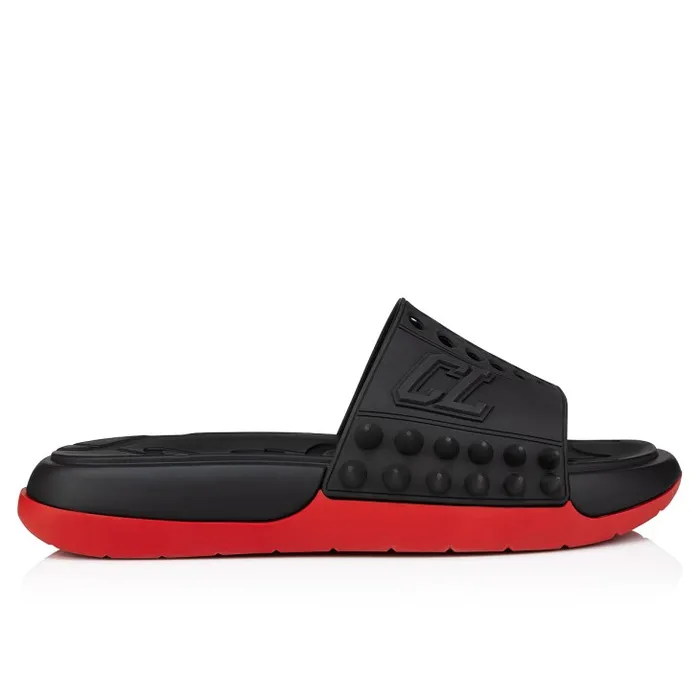 Men Take It Easy Mules 8211 Rubber 8211 Black Christian Louboutin Sandals and Espadrilles