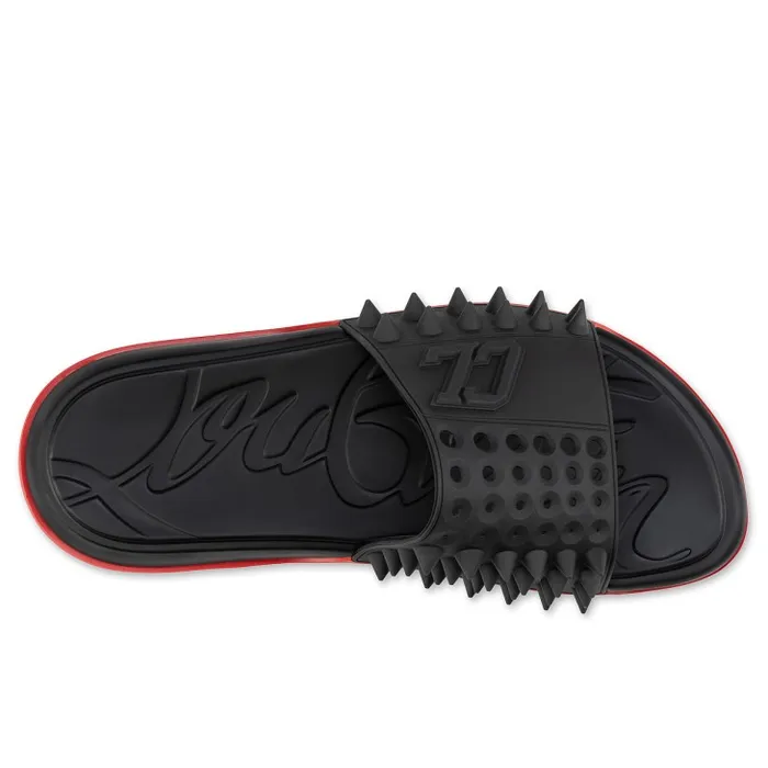 Men Take It Easy Mules 8211 Rubber 8211 Black Christian Louboutin Sandals and Espadrilles