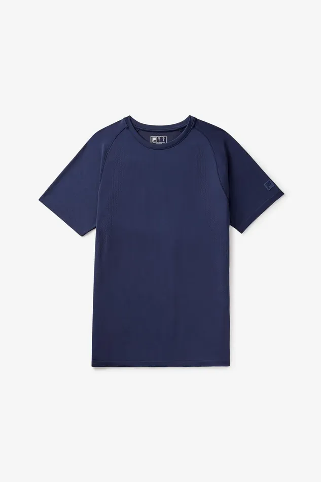Men Tennis Fila Lucky Ace Short Sleeve Seamless Crew 400 Fila Navy