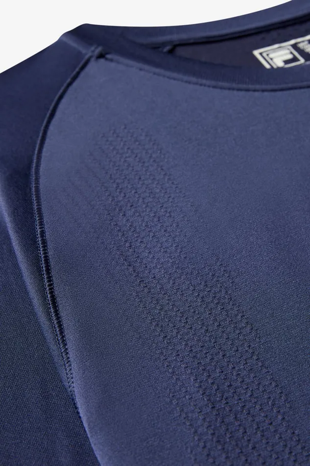Men Tennis Fila Lucky Ace Short Sleeve Seamless Crew 400 Fila Navy