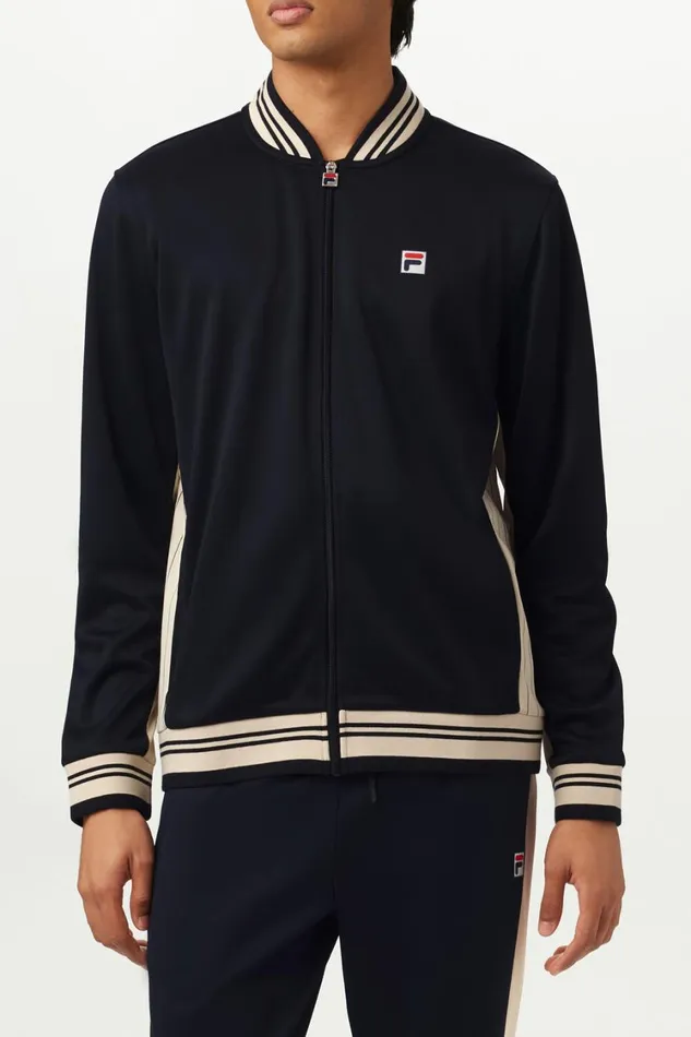 Men Tennis Fila Performance Iconic Settanta Jacket 978 Blackangora Men Tennis Fila Performance Iconic Settanta Jacket 978 Blackangora