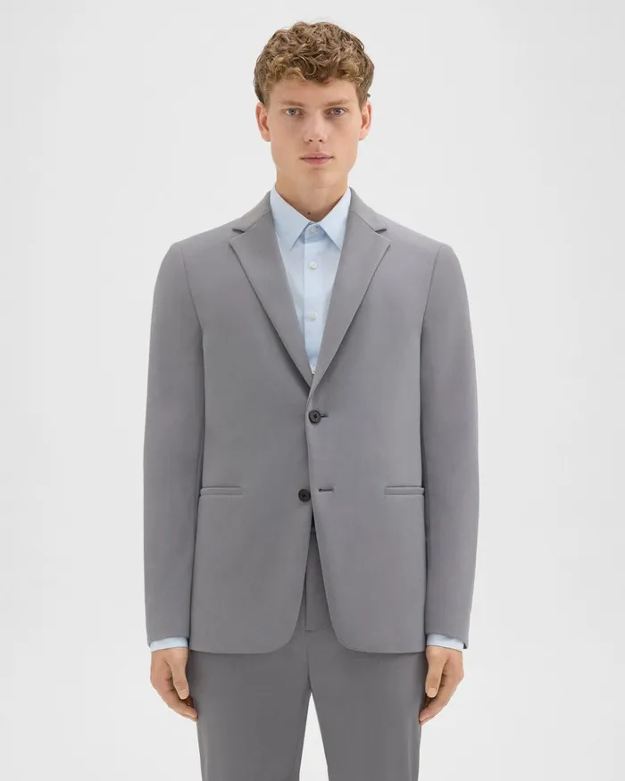 Men Theory Blazers Jackets Clinton Blazer In Precision Ponte Stone