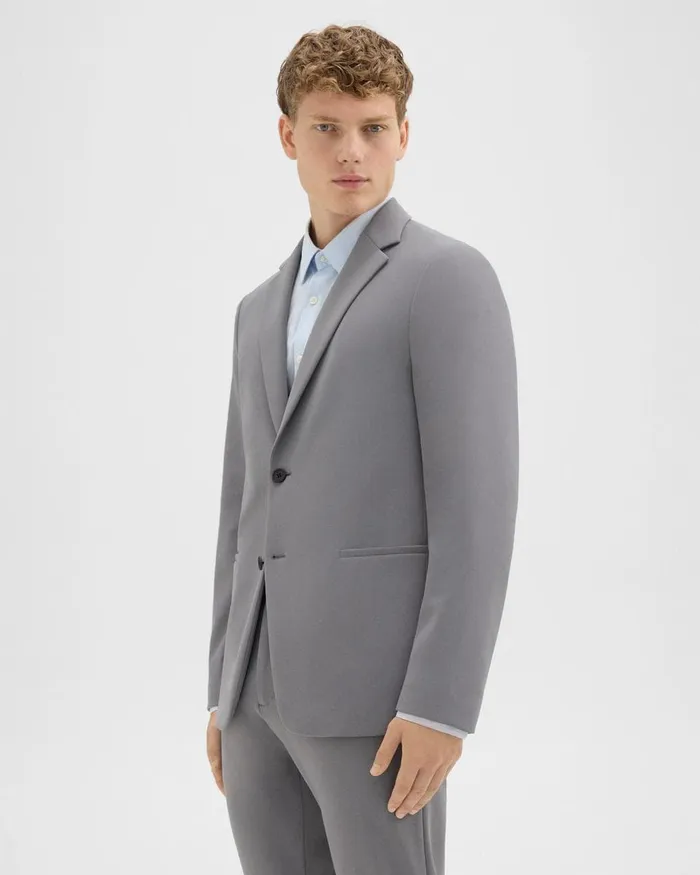 Men Theory Blazers Jackets Clinton Blazer In Precision Ponte Stone