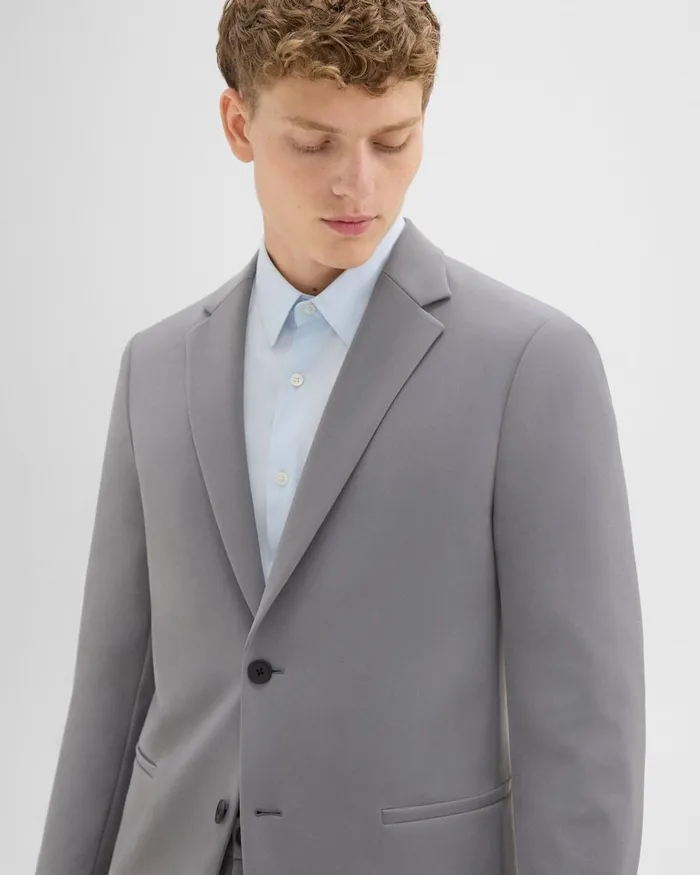 Men Theory Blazers Jackets Clinton Blazer In Precision Ponte Stone