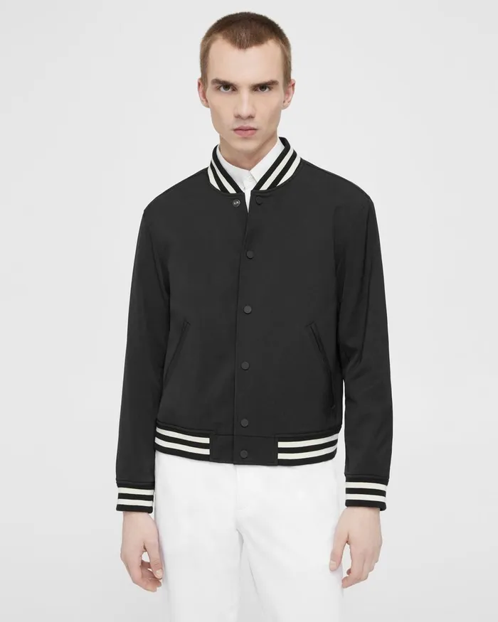 Men Theory Blazers Jackets Varsity Jacket In Neoteric Black