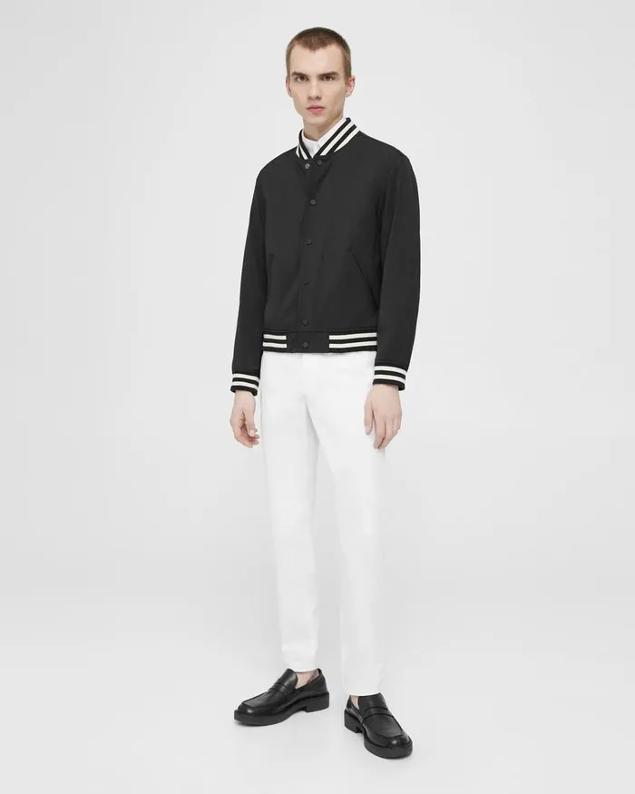 Men Theory Blazers Jackets Varsity Jacket In Neoteric Black