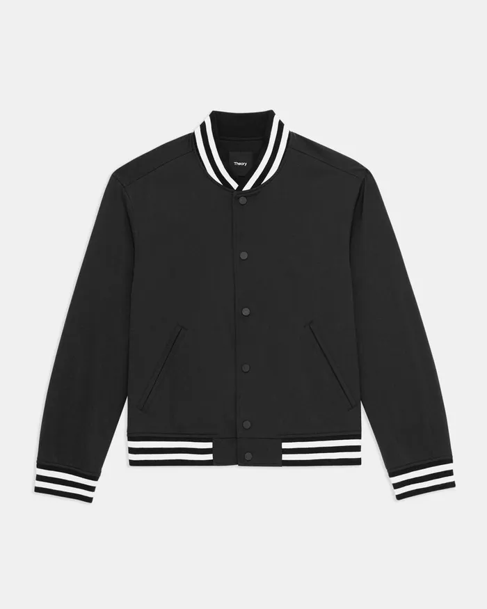 Men Theory Blazers Jackets Varsity Jacket In Neoteric Black