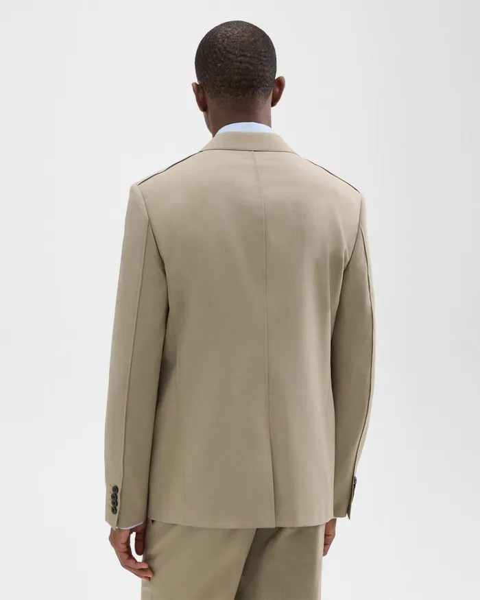 Men Theory Blazers Jackets Virgin Wool TwoButton Blazer Light Quarry