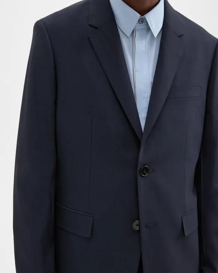 Men Theory Blazers Jackets Virgin Wool TwoButton Blazer Midnight