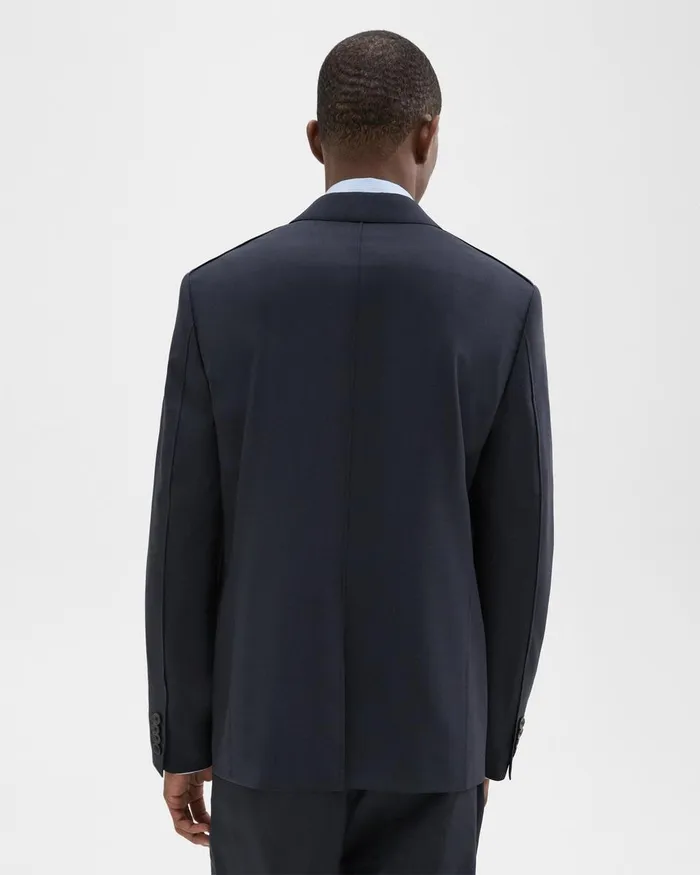 Men Theory Blazers Jackets Virgin Wool TwoButton Blazer Midnight