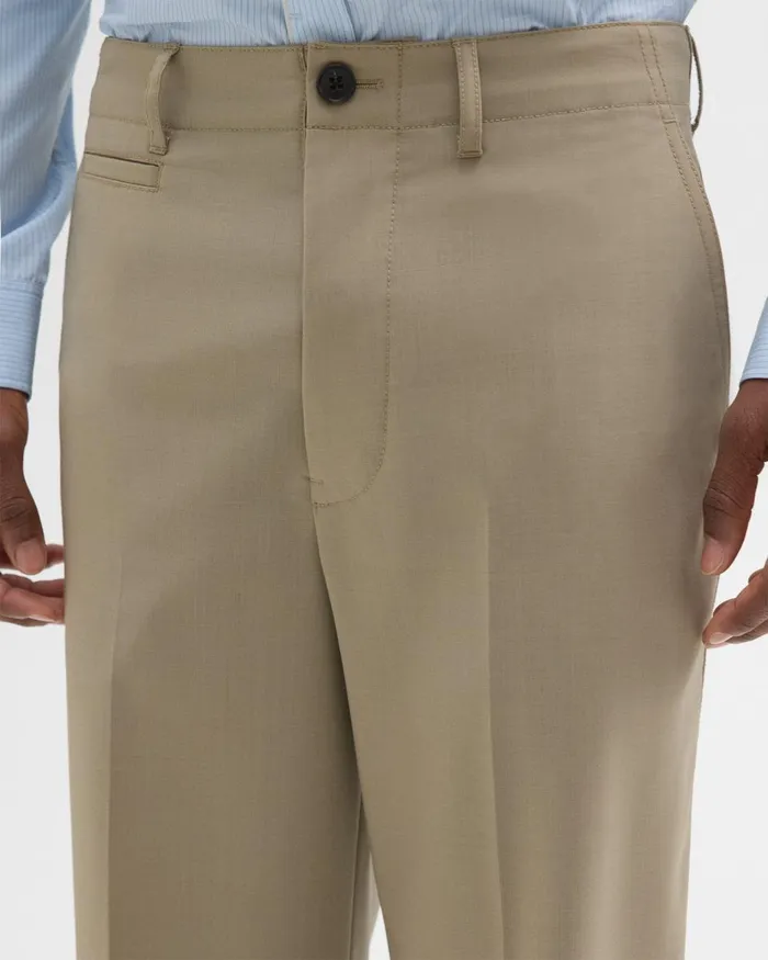 Men Theory Pants Relaxed Virgin Wool Pant Light Quarry