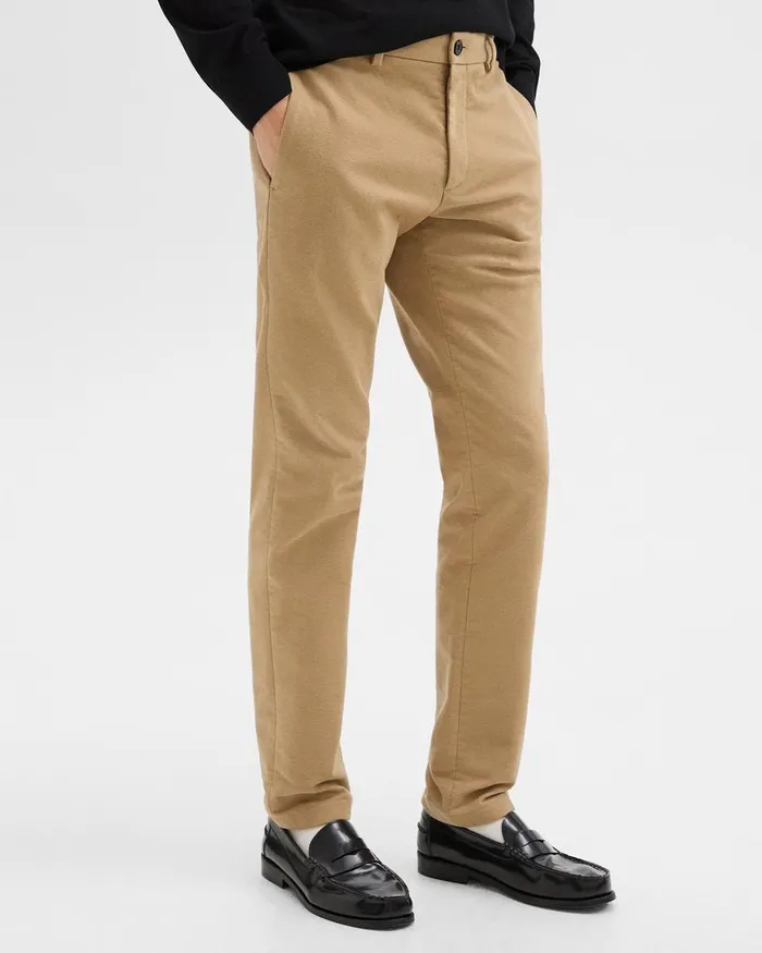 Men Theory Pants Zaine Pant In Moleskin Twill New Camel