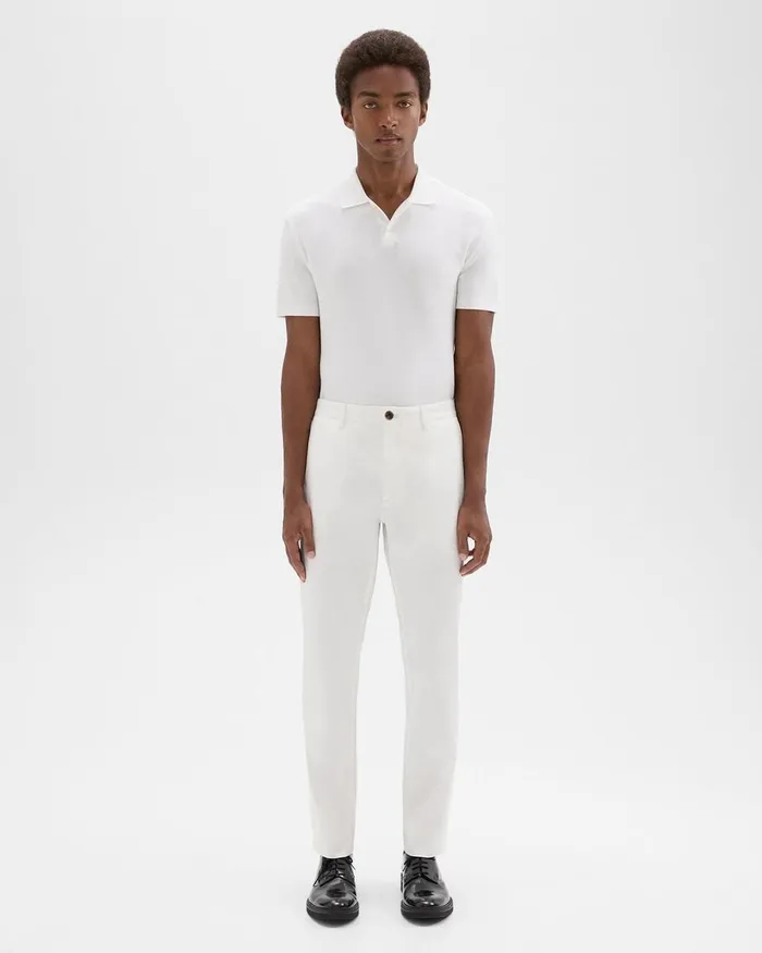 Men Theory Pants Zaine Pant In Organic Cotton White
